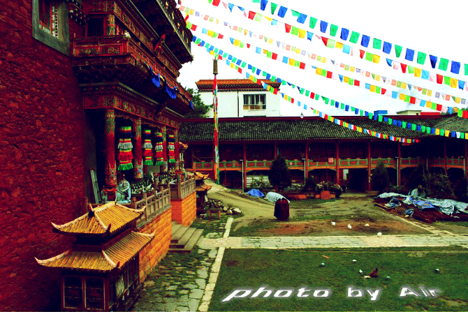 一个人与自然结合的寺院