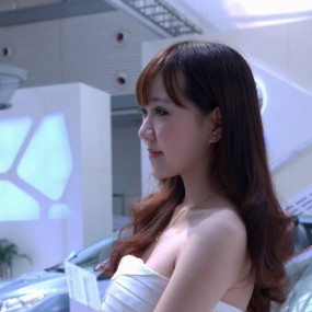 车展作业,美女爱好车