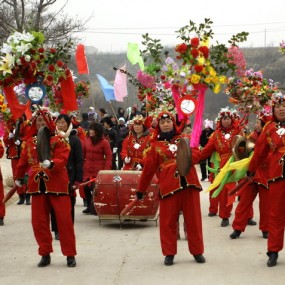 庙会上的锣鼓队