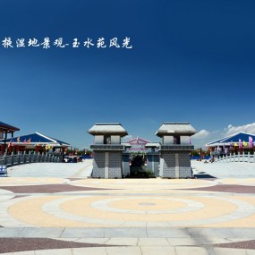 甘肃张掖湿地玉水苑景观