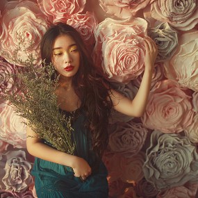 Colorful Girl 粉色花