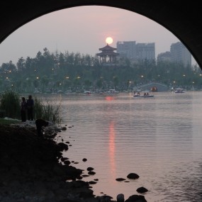 曲江南湖之日落