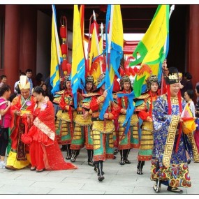 华清宫七夕节仿唐集体婚礼随拍