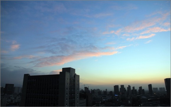 西安近日的黄昏很美！！！