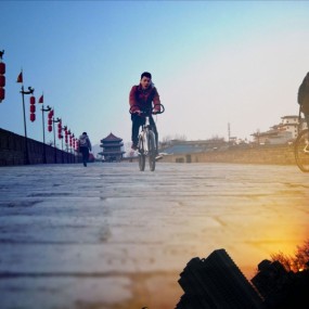 城墙上一组合成照