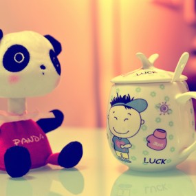 【杯中风景】贪嘴的熊猫宝宝