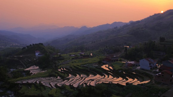落日梯田---汉阴漩涡镇
