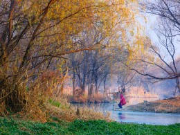 灞河初冬秋意浓