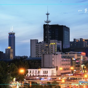 都市晚霞之城市之光——阳台上的小片