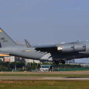 美国空军C17光临广州白云国际机场