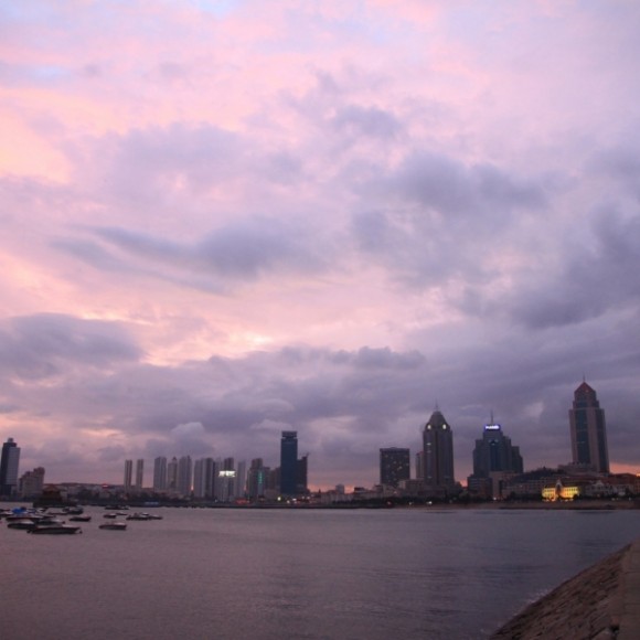 台风“达维”来临前的天空！