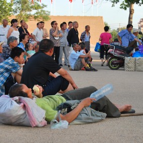 夕阳下的戏班——秦腔表演