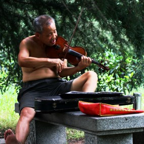 酷暑挡不住的老来乐