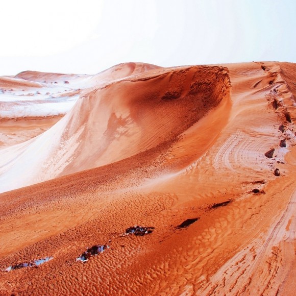 陕北冬天的沙漠