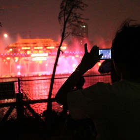 夜游汉城湖之喷泉篇