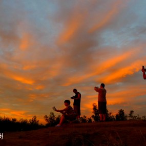 白鹿原上拍日落