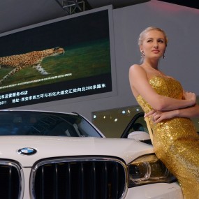 国庆车展、、、、、、中外车模竞相争辉