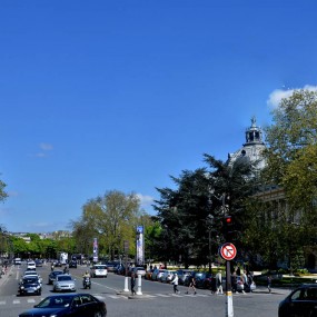 法国巴黎广场街景