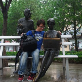 王府井遇到“旅行者”