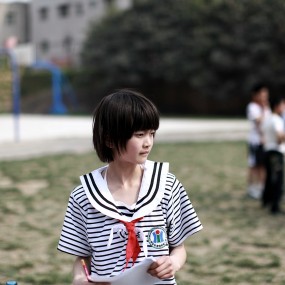 今天应老师之邀，去小学拍运动会