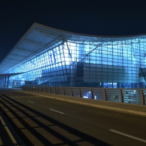 夜拍西安咸阳国际机场T3A航站楼