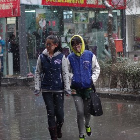 随拍14年西安第一场雪