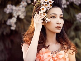 头发较少的新娘拍婚纱照适合这样的发型？