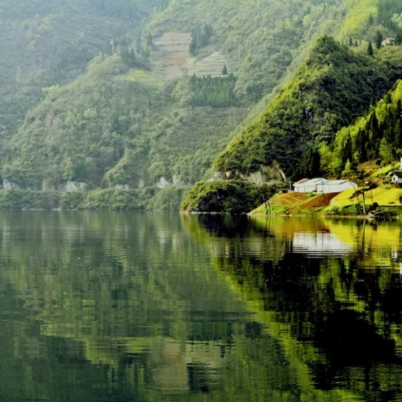 石泉•水韵•房屋（一）水墨丹青