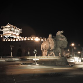 北国风光 陕北老街夜景