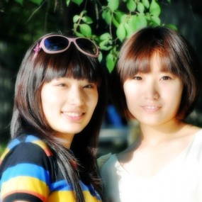 兴庆公园俩姐妹