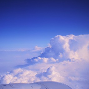 飞向蓝天白云间
