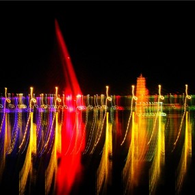 眺望中的长安塔（夜景实拍）