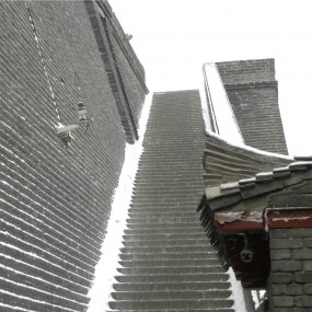 西安城墙雪景美图（和平门）