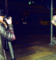 绚丽的夜景人像