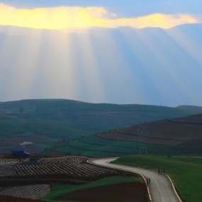 去年2月在云南东川红土地拍的