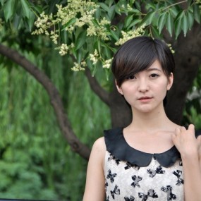 环城西苑的短发小妹纸