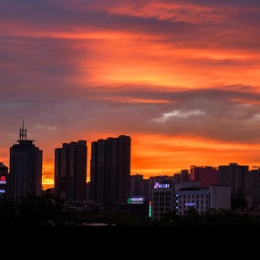 七月十四号的晚霞