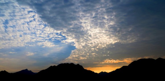 卡片机试拍落日