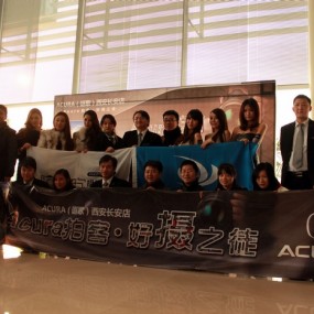 本田旗下讴歌4S店美女车模拍摄活动