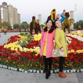 学妹漫舞菊花园