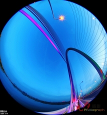 鱼眼看西安—灞河晚照