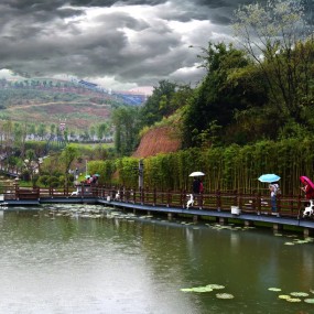 雨中游白鹿塬老宅