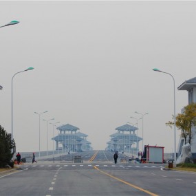 灞河入渭河口防汛大桥即将建成通车（现场实拍）