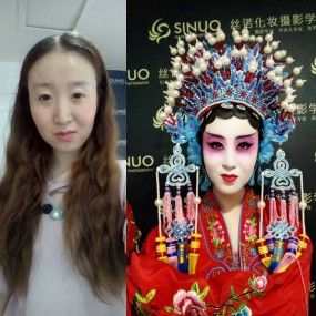 丝诺化妆摄影学院西安校区之戏剧妆练习