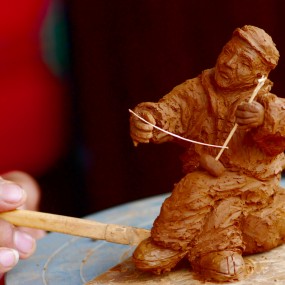 关中民俗泥塑一组