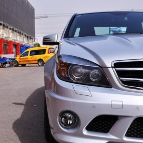 接车过程，C63实拍照片