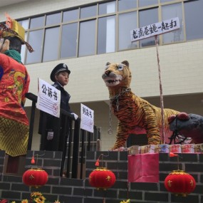 蓝田社火真热闹，反腐，钓鱼岛成亮点