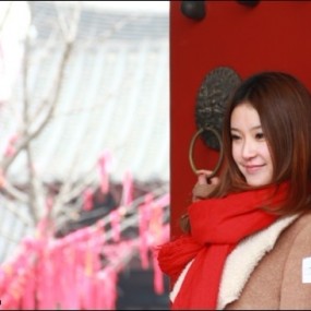 大唐芙蓉园，第一个跑来交作业，附带一张自拍照