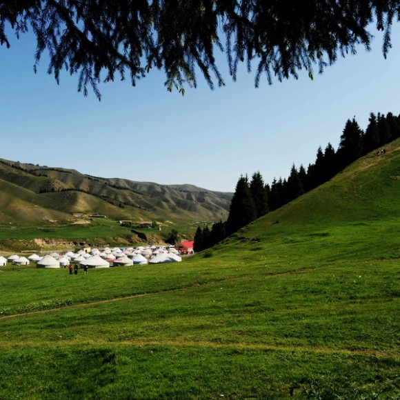 【实拍】白云、毡房、牧场，亚克西