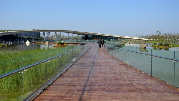 西安浐灞湿地公园29号开园前美景